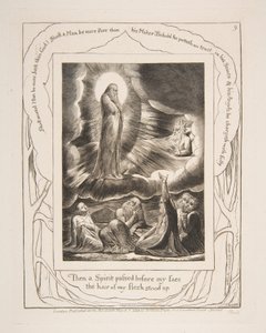 La visione di Elifaz, da Illustrazioni del Libro di Giobbe, 1825-26 da William Blake