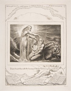 La visione di Dio, da Illustrazioni del Libro di Giobbe da William Blake
