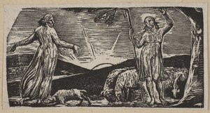 Thenot rimprovera Colinet, dai Pastorali di Virgilio di Thornton da William Blake