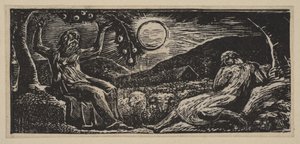 Thenot sotto un albero da frutto, dai Pastorali di Virgilio di Thornton da William Blake