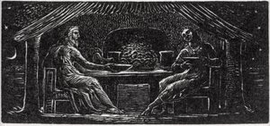Thenot e Colinet cenano insieme, illustrazione da 
