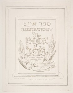 Pagina del titolo, da Illustrazioni del Libro di Giobbe, 1825-26 da William Blake