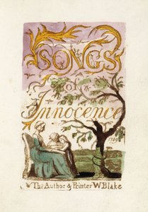 Pagina del titolo, da "Songs of Innocence", 1789 da William Blake