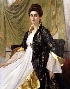 Ritratto di Mrs Ernest Moon, nata Emma de Villiers Lamb, c.1888 da William Blake Richmond