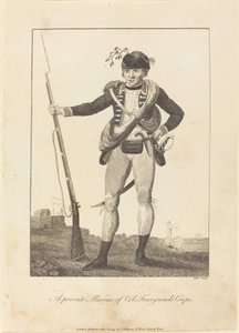 Un Marine Privato del Corpo del Col. Fourgeoud da William Blake after John Gabriel Stedman