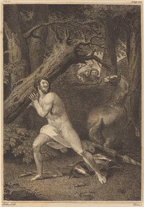 Orlando in Furia che Strappa Alberi da William Blake after Thomas Stothard