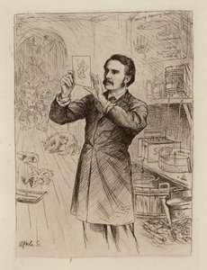 James Cossar Ewart, Professore di Storia Naturale (incisione) da William Brassey (after) Hole