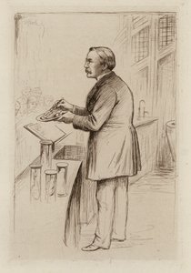 William Smith Greenfield, Professore di Patologia Generale (incisione) da William Brassey (after) Hole