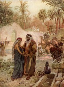 Eliezer e Rebecca al pozzo da William Brassey Hole