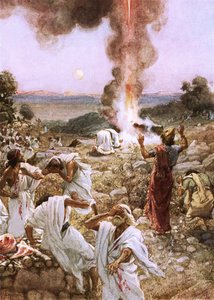 Il sacrificio di Elia sul monte Carmelo da William Brassey Hole
