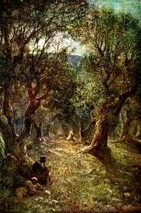 Gesù prega nel Getsemani - Bibbia da William Brassey Hole