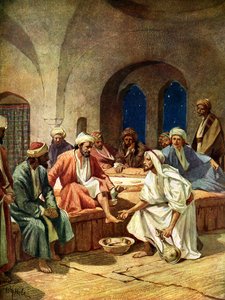 Gesù lava i piedi di Pietro - Bibbia