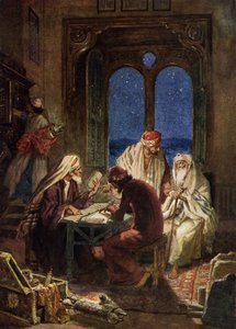 Ebrei eruditi scrivono rotoli della Bibbia da William Brassey Hole
