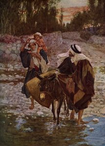 Maria, Giuseppe e Gesù viaggiano in Egitto - Bibbia