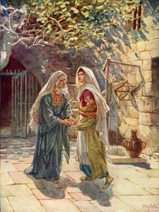 Maria va alla casa di Zaccaria - Bibbia da William Brassey Hole
