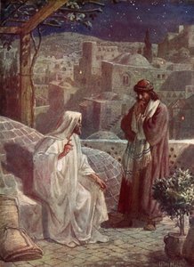Nicodemo visita Gesù per ascoltare i suoi insegnamenti - Bibbia