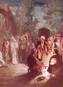 Pietro, dopo averlo rinnegato tre volte, si pente mentre Gesù si volta e lo guarda da William Brassey Hole