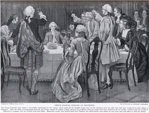 Il principe Carlo Edoardo a Holyrood, illustrazione da 