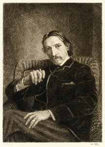 Robert Louis Stevenson (1850-1894) autore britannico noto per i suoi libri bestseller L