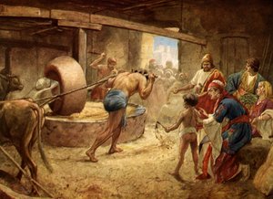 Sansone che macina in prigione a Gaza da William Brassey Hole