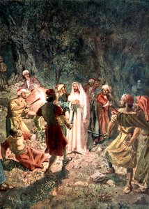 I soldati dei farisei catturano Gesù - Bibbia da William Brassey Hole
