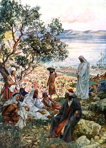 La moltiplicazione dei pani e dei pesci - Bibbia da William Brassey Hole