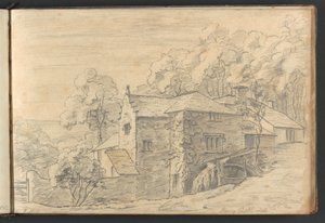 Mulino di Berry Castle da William Brockedon