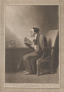 Pantalone: La sesta età si trasforma nel magro e pantofolato Pantalone Shakespeare, Come Y..., 1799 da William Bromley