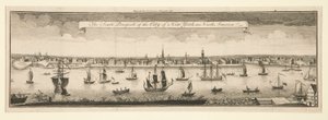 La prospettiva sud della città di New York in Nord America da William Burgis