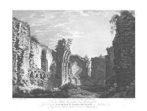 Chiesa di San Giacomo, Dunwich, fine XVIII secolo da William Byrne