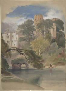 La torre di Cesare, castello di Warwick da William Callow
