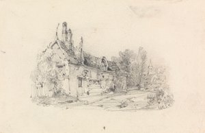 Cascina con Chiesa in Lontananza da William Callow