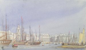 Marsiglia, navi nel porto interno, 28 luglio 1836 da William Callow