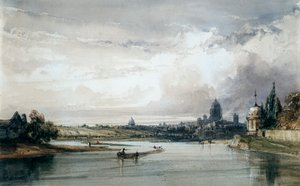 Parigi vista da lontano, c1835-1900 da William Callow