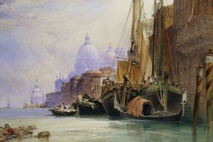 Santa Maria della Salute e il Canal Grande, Venezia da William Callow