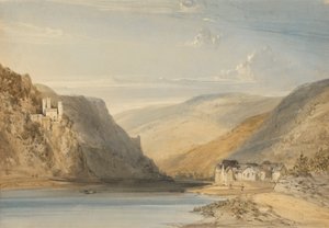 Il Reno ad Assmannshausen da William Callow