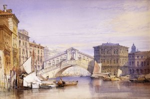 Il Rialto dal Canal Grande, 1852 da William Callow
