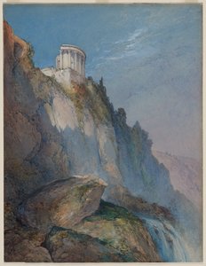 Il Tempio di Vesta e le Cascate a Tivoli da William Callow