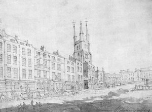 Veduta di Snow Hill in corso di miglioramento, 1803 (disegno) da William Capon