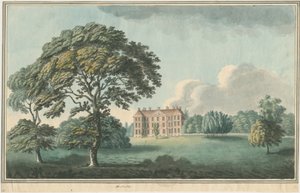 Wrottesley Hall: dipinto, 1796-1839 da William Carter