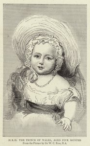 S.A.R. il Principe di Galles, di cinque mesi (incisione) da William Charles (after) Ross