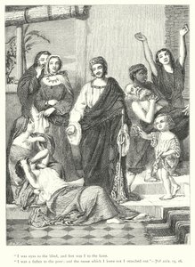 I giorni prosperi di Giobbe (incisione) da William Charles Thomas (after) Dobson