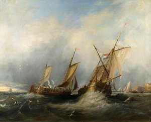 Navi olandesi che prendono il Brill da William Clarkson (attr. to) Stanfield