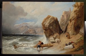Scena costiera vicino a Genova da Clarkson Frederick Stanfield