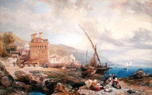 Golfo di Salerno, c.1840 da Clarkson Frederick Stanfield