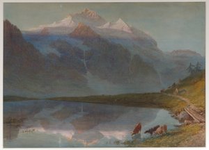 Scena di montagna - Jungfrau (acquerello) da William Collingwood