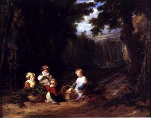 Bambini che Raccolgono Luppolo, c.1835 da William Collins