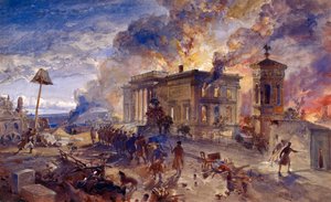 Tempio dei Venti in fiamme, 1856 da William Crimea Simpson