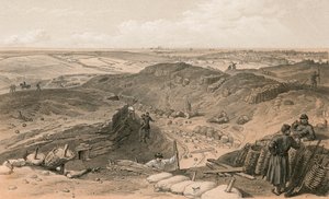 Fossato del Malakoff, Batteria Gervais e retro del Redan da William Crimea Simpson