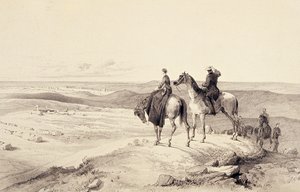 Florence Nightingale e Mr Bracebridge sulla Collina di Cathcart con vista su Sebastopoli da William Crimea Simpson